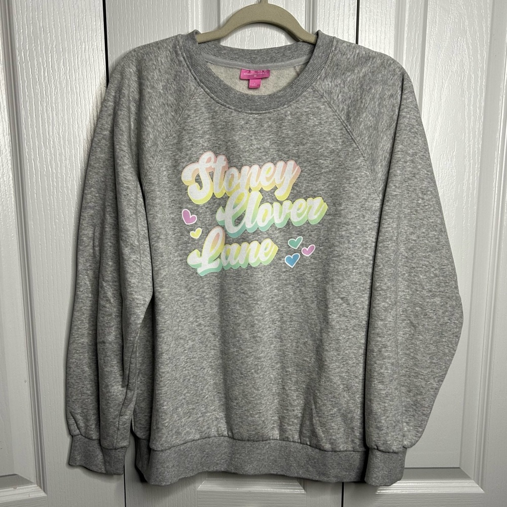 Stoney Clover Lane Target‎ Large Gray Pastel Ombre Heart Pullover Sweatshirt